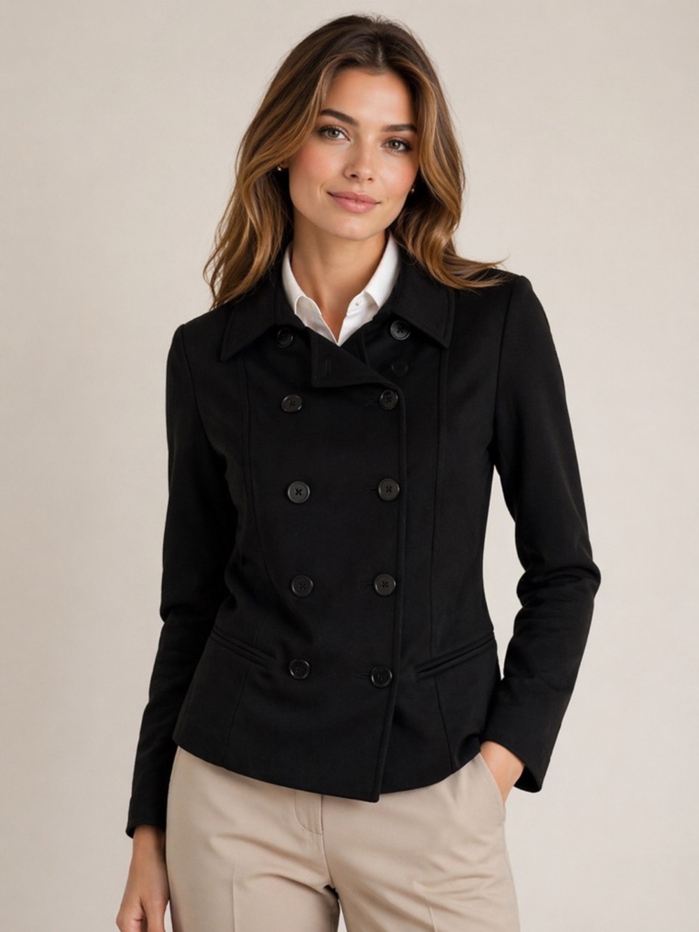 ๐ค๐ฅ Adrienne Vittadini Black Structured Jacket ๐ฅ๐ค - Picture 2 of 11